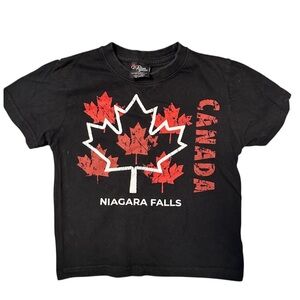 Kids Canada Niagara Falls Short Sleeve T-Shirt - Black and Red